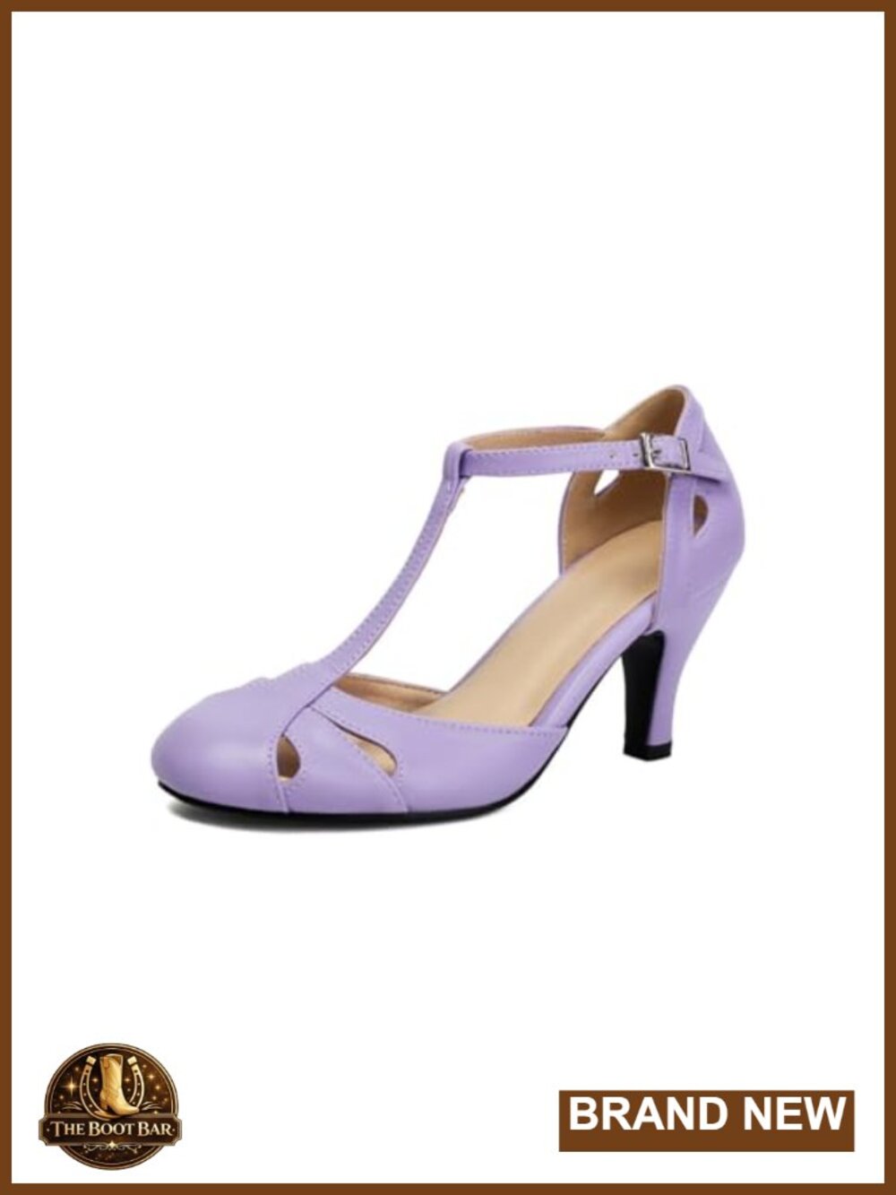 Women's Mary Jane T-Strap Heels 2.76 in Block Pump Retro 1950s Dress Shoes